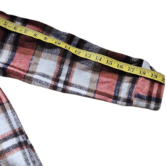 Shein Plaid Long Shacket Flannel Coat Jacket Fall Winter Casual Pre-Owned Size M - Picture 12 of 17